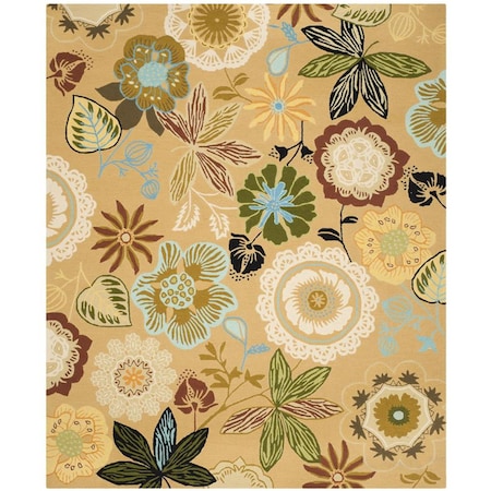 Safavieh 8 x 10 ft. Four Seasons Hand Hooked Large Rectangle Area Rug, Taupe & Multicolor FRS472A-8